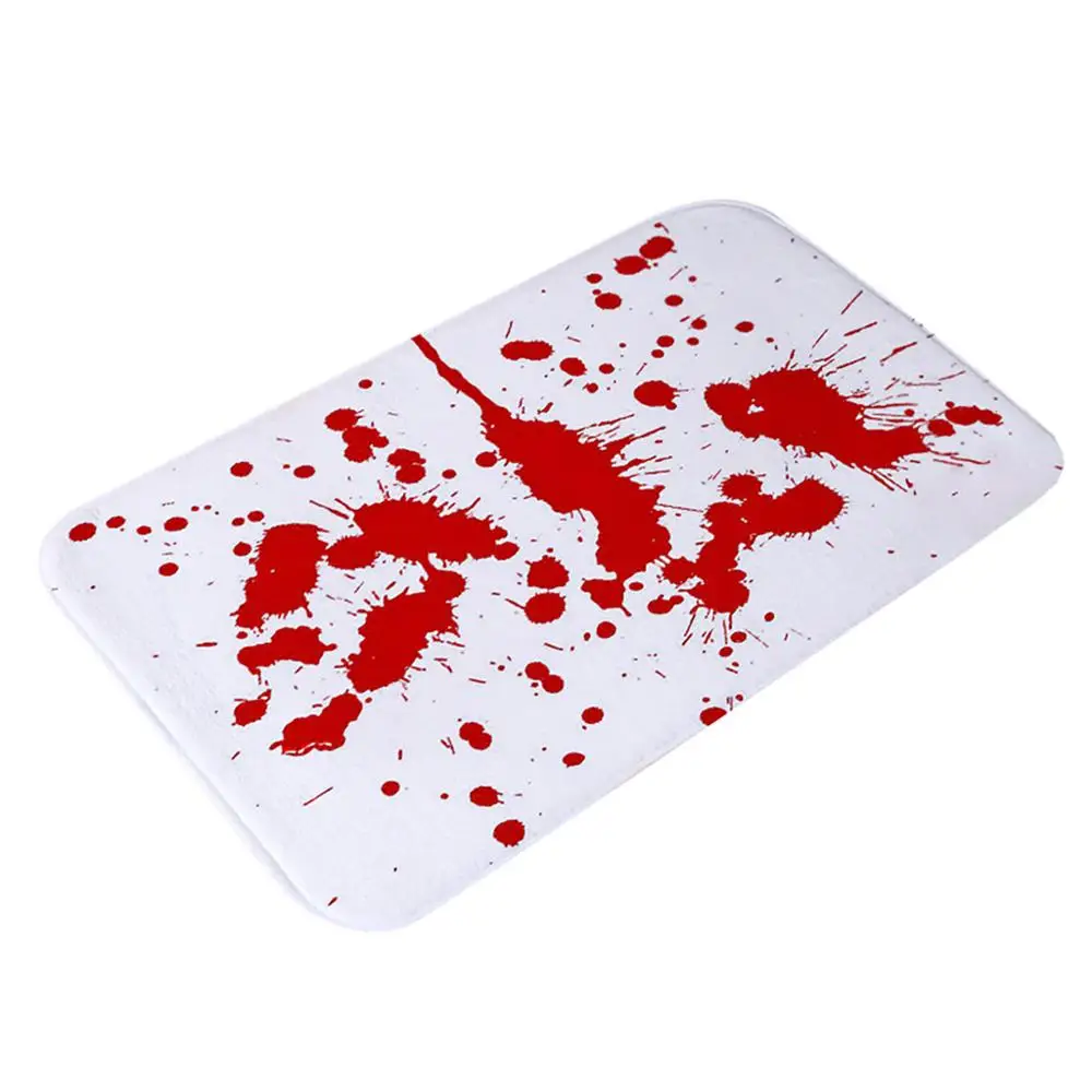 Кровяной коврик для ванной, Противоскользящий коврик страшный ужас, украшение для Хэллоуина, коврик для ванной комнаты, коврик для кухни# 3F - Цвет: Черный