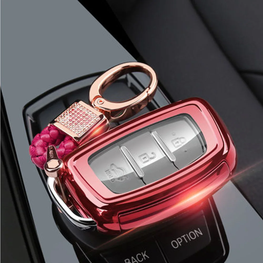 

Car TPU Key Case For Hyundai I20 I30 I40 L109 hb20 Fe Creta Mistra Accent Solaris 2017 Keychain Protect Bag Accessories