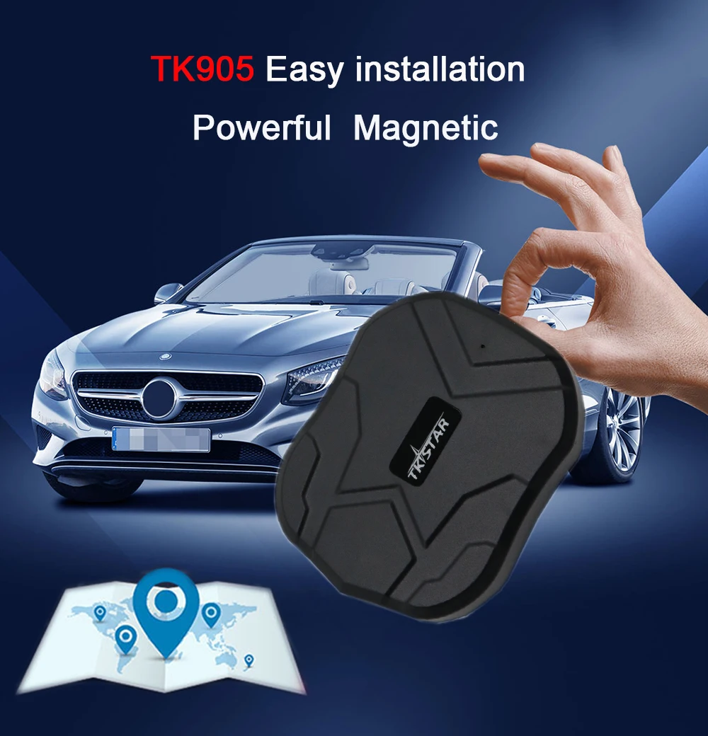 Mini GPS Tracker 1500mAh Car GPS Tracker TKSTAR TK905 GPS Locator GPS Tracker Auto Magnet Voice Monitor Free Web APP PK TK913 tracking device