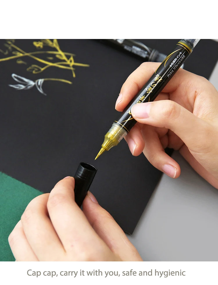 1 шт. Janpan Pentel Кисть ручка цветные маркеры для каллиграфии подарок канцелярские принадлежности художественные школьные офисные принадлежности кисть маркер