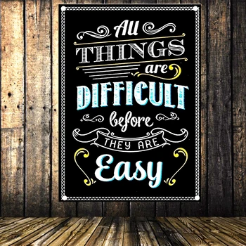 

Inspirational Motivational Quote Posters for Classroom or School; Flags & Banners, Wall Hanging, Tapestry Canvas Print Art J