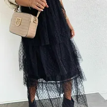 Новое поступление, популярная женская фатиновая юбка-пачка, длинная эластичная талия, юбка для свадебной вечеринки, выпускного вечера, Сетчатое Макси платье