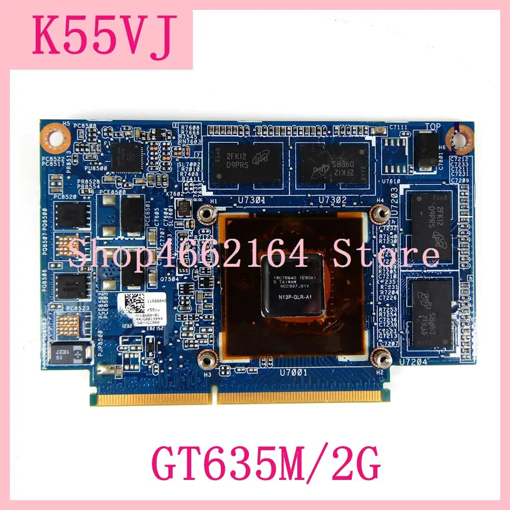Видеокарта K55VM GeForce GT 630 M N13P-GL-A1 2 GB для ASUS A55V K55VM K55VJ K55V видеокарта для ноутбука 100% протестирована