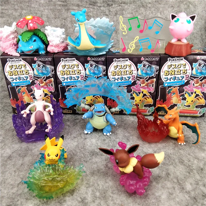 8 Styles Pokemon Blind Box Toys Anime Figures Pikachu Eevee Mewtwo Blastoise Venusaur Laprasoffice Tabletop Ornaments Modeldolls Action Figures Aliexpress