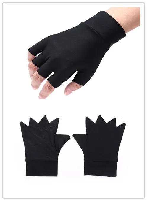 1Pc Black Color Fingerless Gloves Magnetic Therapy Braces Arthritis Pain Relief Heal Joints Supports High Quality
