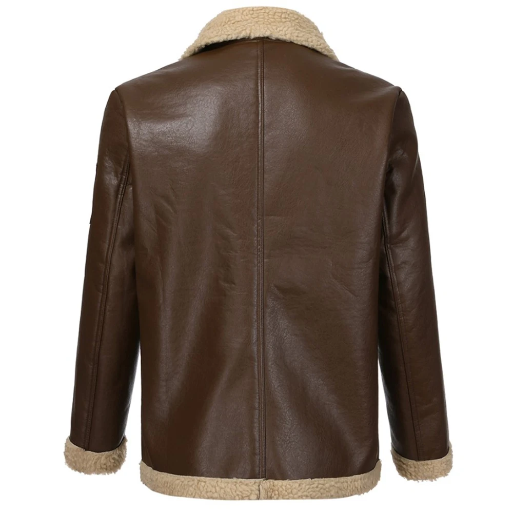 Осенне-зимнее мужское шерстяное пальто в британском стиле, дизайн, мужское уличное пальто, меховая куртка HX1111
