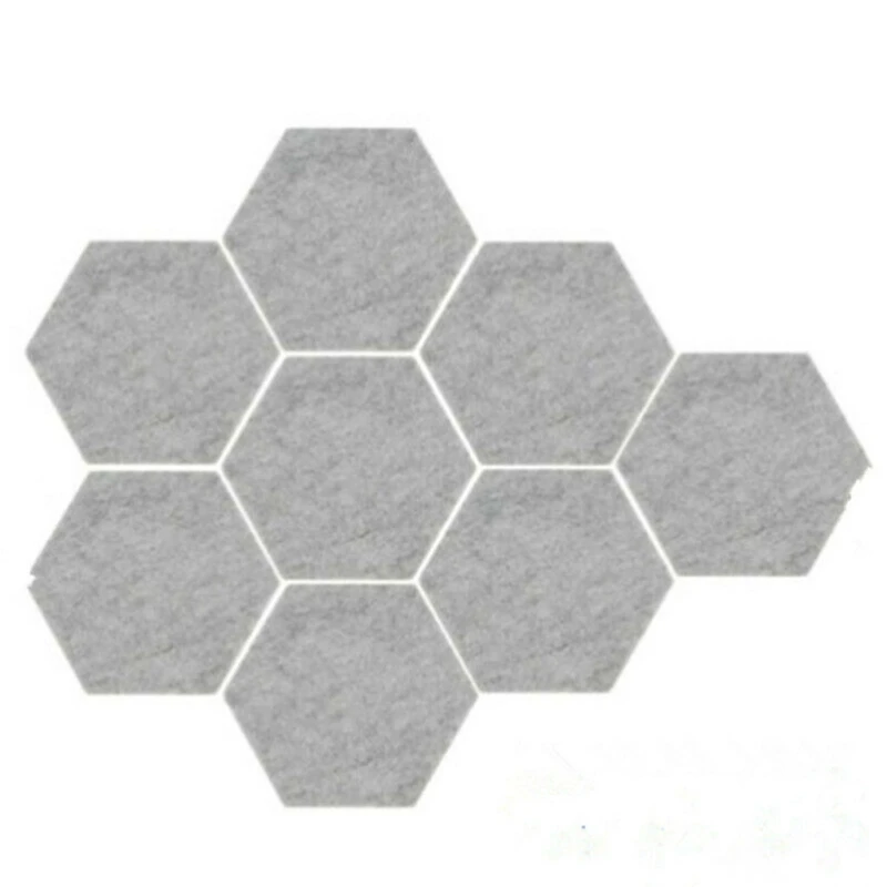 New Thick Felt Board Hexagon Design Side Length 10cm for Displaying Photos Notes Memos Painting Artworks Art Wall Decoration