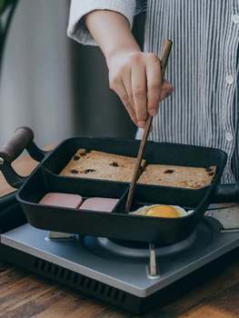 

Cast iron non-stick household omelette fried egg pan multifunctional steak breakfast frying roasting fryer pot induction gas