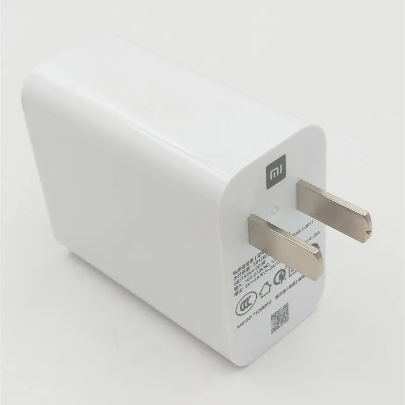 XIAOMI 27 Вт Usb быстрое зарядное устройство QC4.0 Быстрая зарядка USB C кабель для iPhone samsung huawei Mi 9 8 K20 9T Pro CC9 A3 Mix 2s 3 - Тип штекера: US Charger only