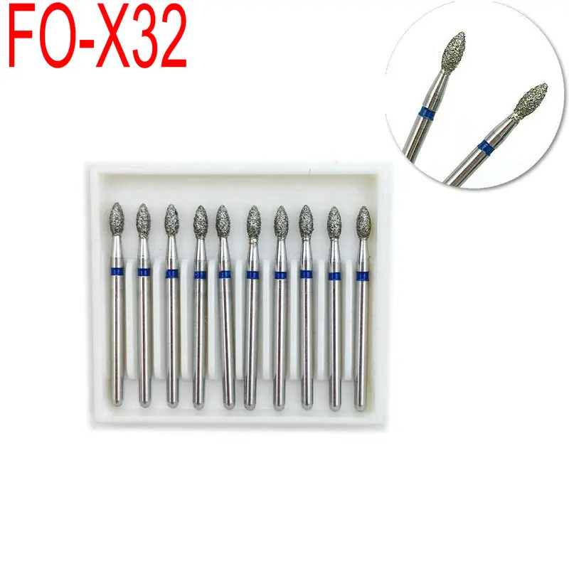 

10PCS Dental Diamond Burs Medium FG 1.6mm for High Speed Handpiece Turbine Dentist Tool Dental Lab Instrument FO-X32