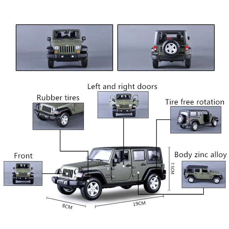 Maisto 1:24 джип Вранглер гоночный трансформер модель автомобиля из сплава Моделирование Украшение автомобиля коллекция Подарочная игрушка
