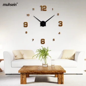 

2020 New Home Decorate Wall Clock Big Mirror Clock 3D DIY Modern Design Watch Large Decorative Watch Wall Sticker Clock For Gift