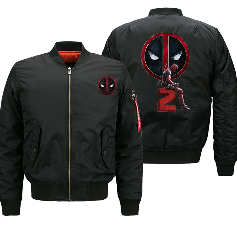 

Movie Series Deadpool Print Jackets For Men Winter Male Coats Military Stylish Streetwear Homme Tops Hip Hop Brand Clothing 8XL