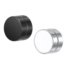 1 шт, Панк магнитные круглые серьги-гвоздики для женщин и мужчин, без пирсинга, маленькие Мини серьги, Черные Накладные серьги-гвоздики, ювелирное изделие, E7-P