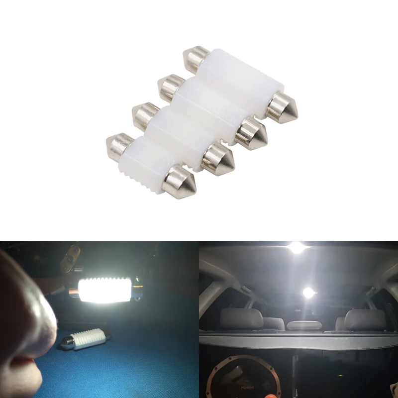 

2PCs CANBus Ceramic Heatsink 31MM 36MM 39MM 41MM Car Festoon Light Replacement Bulbs Auto Interior Reading Map Lights 12V 24V