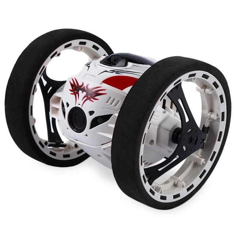 

Wireless Remote Control 2.4G RC Bounce Car LED Night Lights Car(White + black)