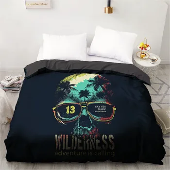 

3D Cool Skull Printed Custom Design Duvet Cover Quilt Comforter Blanket Case Covers Bedding Set 220*240 Home Textile