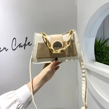 

Manufacturers Direct Selling Female 2020 Summer New Style Online Celebrity Versatile Chain Over-the-shoulder Bag Plaid Baguette