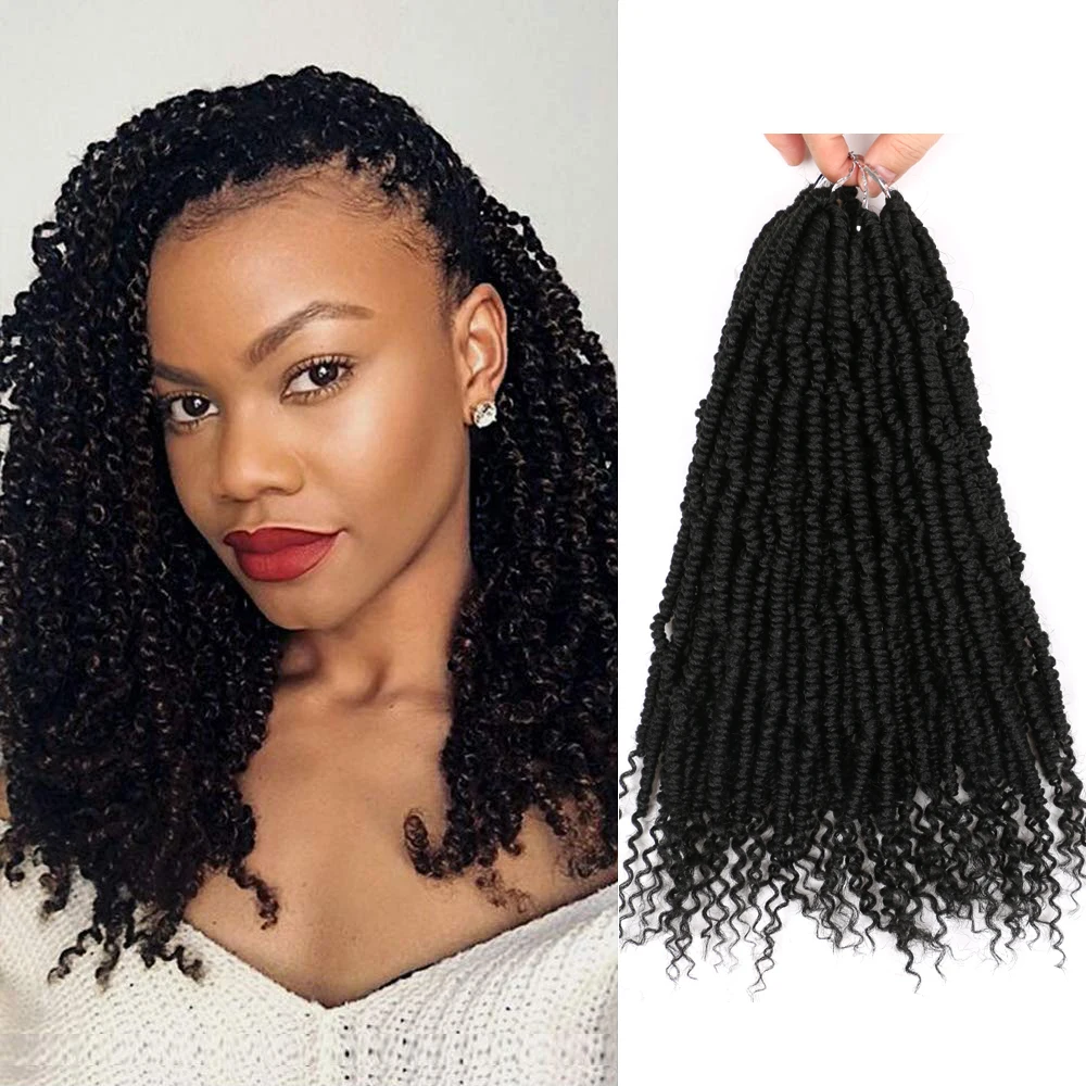 

DAIRESS 12" Bomb Twist Crochet Hair Spring Twist Hair Crochet Braids 24Stands Synthetic Pre-twisted Passion Twist Crochet Hair