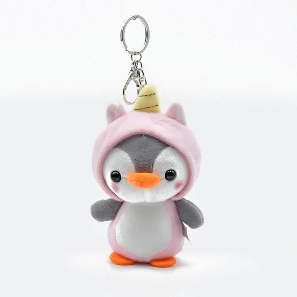 1Pcs Plush Keychain Cute Penguin Bee Animal Plush Doll Pendant Keychain Ring Key Holder Bag Decor Kids Playmate Valentine Gifts