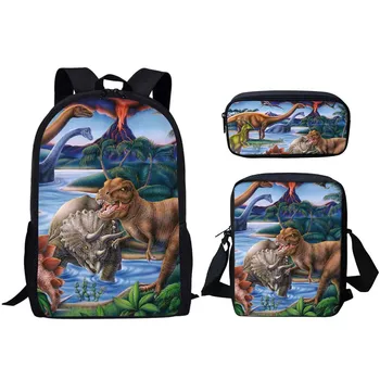 

School Bags For Boys Dinosaur Pattern Backpack Men Fashion Large Capacity Travel Back Pack Mochilas Escolares Para Adolescentes