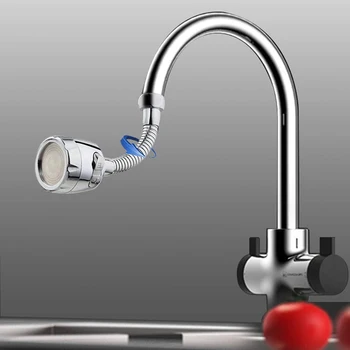 

Adjustable Long Flexible Faucet Aerator 360 Rotate Faucet Extender Splash-proof Tap Diffuser Bubbler Shower Nozzle