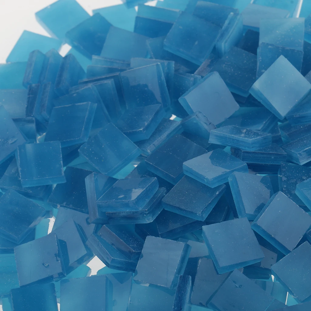 500 Piece Square Shape Glass Mosaic Tiles Tessera for Art DIY Crafts Blue 10x10mm 500 Piece Square Shape Glass Mosaic Tiles Tessera for Art DIY Crafts Blue 10x10mm