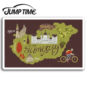 

Jump Time Hungary Map Vinyl Stickers Budapest Sticker Laptop Luggage Waterproof Car Decal Window Bumper Auto Accessories