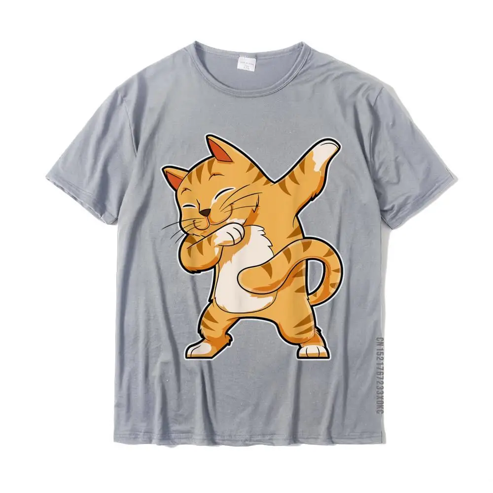 Tops T Shirt Design NEW YEAR DAY Cute Printed Short Sleeve Pure Cotton O-Neck Men T Shirt Printed Tee Shirt Drop Shipping Dabbing Cat Funny Boys Kids Girls Kitty Kitten Dab Dance T-Shirt__MZ22046 grey