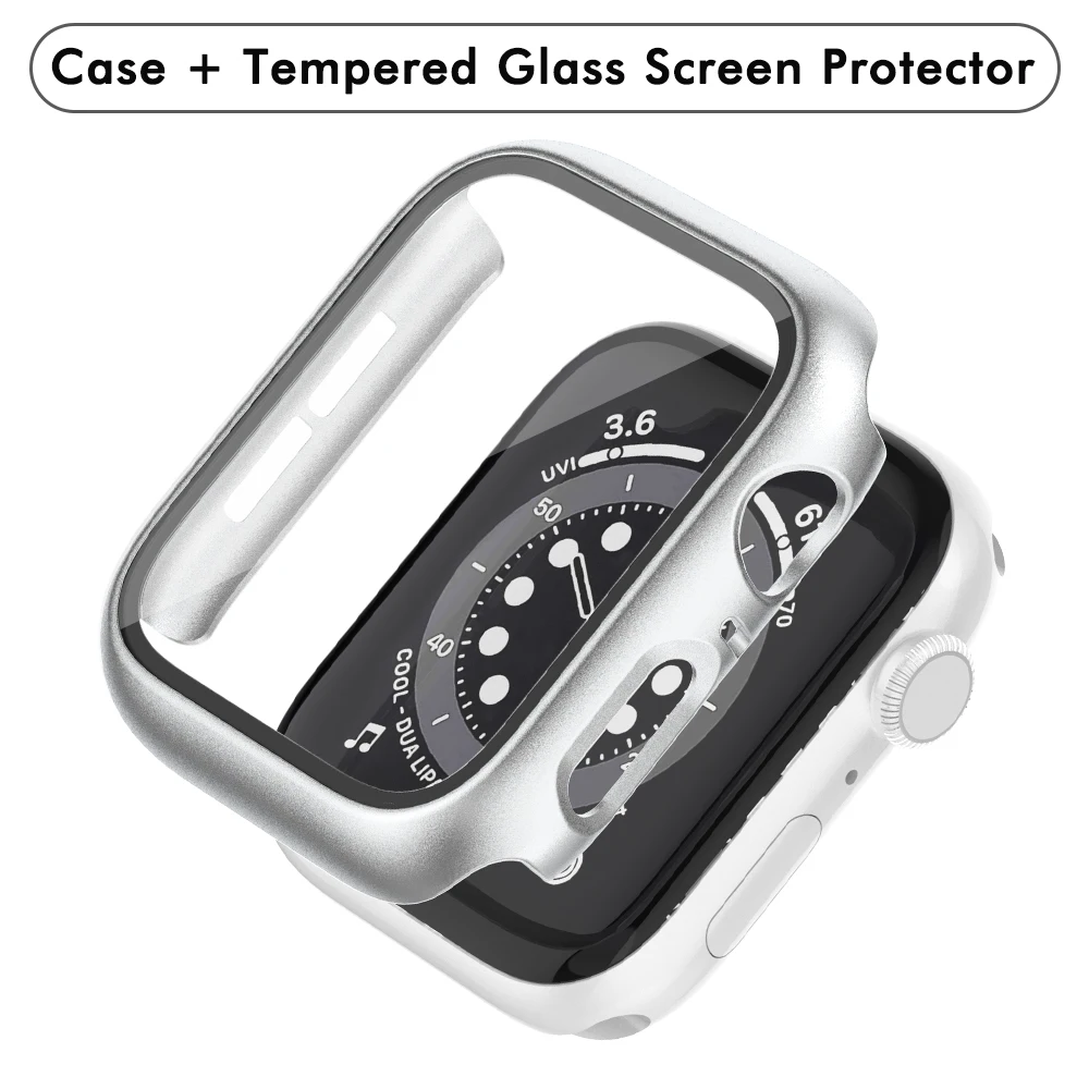 Glass+Cover For Apple Watch Case 45mm 41mm 44mm 40mm 42mm 38mm iWatch Accessorie Screen Protector Apple Watch Serie 3 4 5 6 SE 7 Glass+Cover For Apple Watch Case 45mm 41mm 44mm 40mm 42mm 38mm iWatch Accessorie Screen Protector Apple Watch Serie 3 4 5 6 SE 7