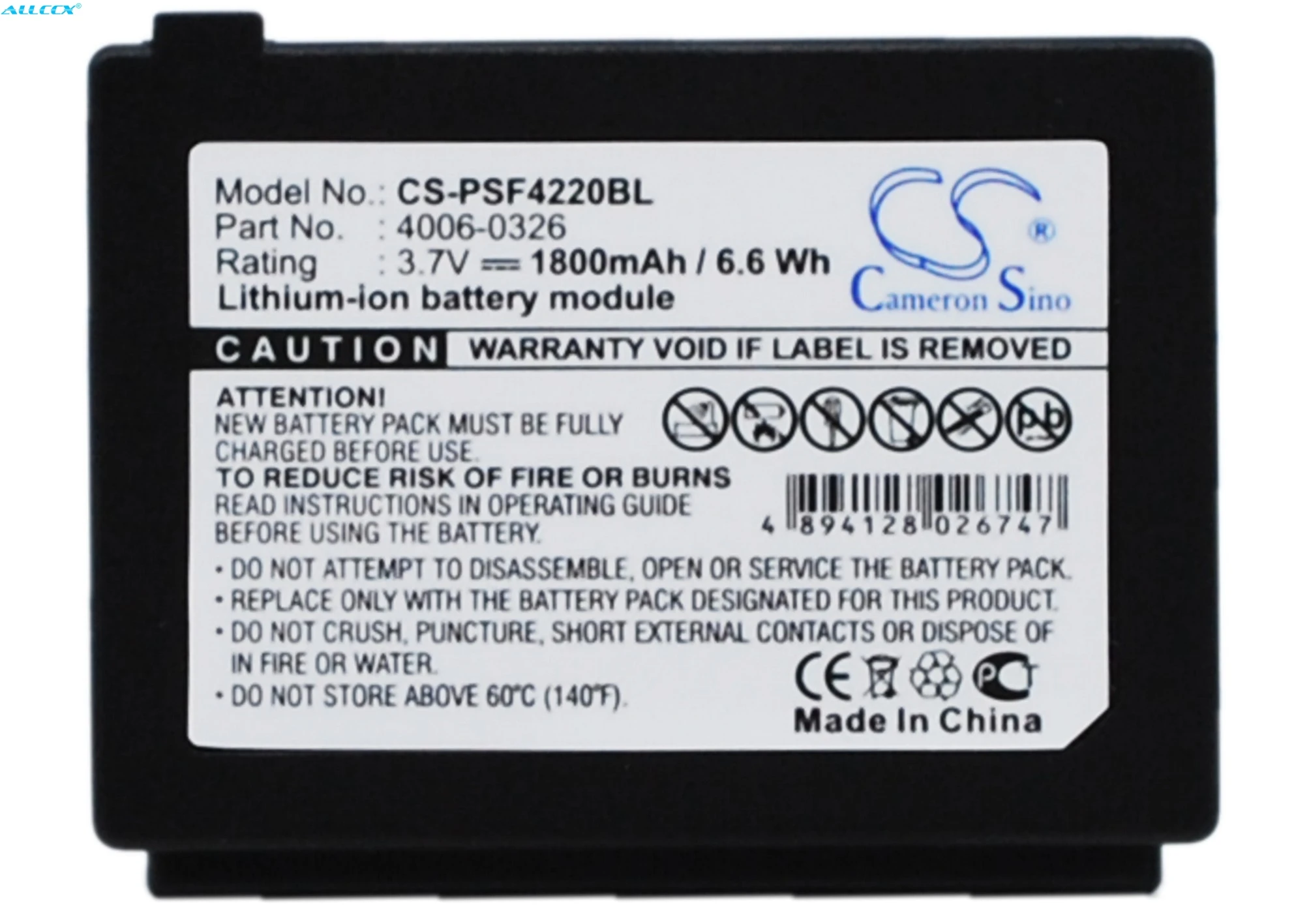 Аккумулятор Cameron Sino 95A201001 1800 мА · ч для Datalogic/PSC 4220 C45 Falcon 4223 | Электроника