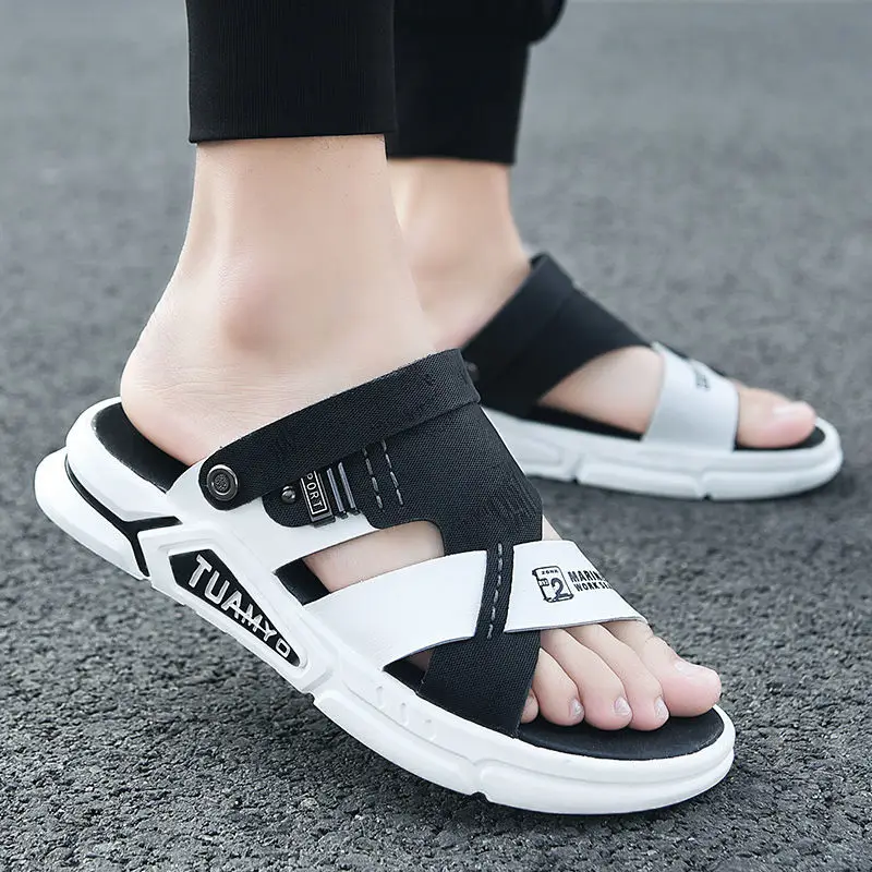 New Summer Sandals Men Outdoor Casual Shoes Non-Slip Breathable Beach Two Ways Wearing Sandalias Hombre | Обувь
