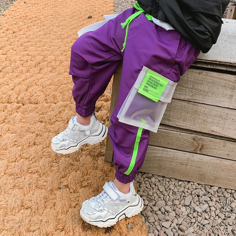  Boys sports pants children autumn trousers baby 2019 autumn pants children's foreign tide casual pa