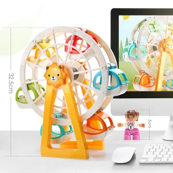 

Duploed Big Size Paradise Ferris Wheel Blocks Toy DIY Building Bricks Ferris Wheel Model Early Educational Toy Kids Boy Gift