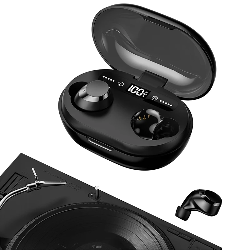 AABB-C8S Tws Bluetooth 5,0 наушники 6D стерео беспроводные наушники Водонепроницаемая гарнитура со светодиодным дисплеем зарядная коробка