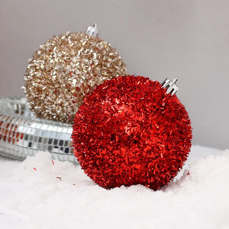 

12pcs 8cm Shiny Christmas Balls Xmas Tree Ornaments High-end Christmas Balls Merry Christmas New Year Party Decoration Supplies