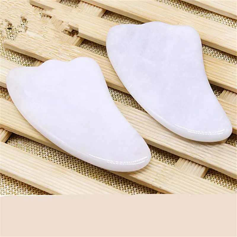 Natural Jade Guasha Scraping Massage Scraper Face Massager Acupuncture Gua Sha Board Acupoint Facial Eye Care Health Care