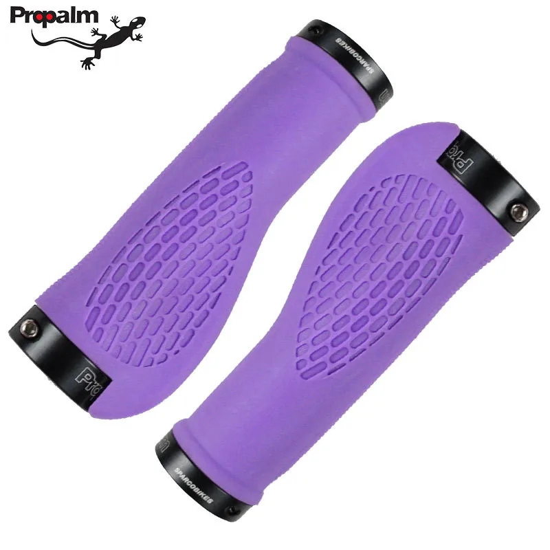 Purple Propalm Sillcone велосипедные ручки нескользящий замок на AL TPR Handllbar Girps для BMX MTB дорожный велосипед фиксированная передача велосипедные аксессуары - Цвет: Purple