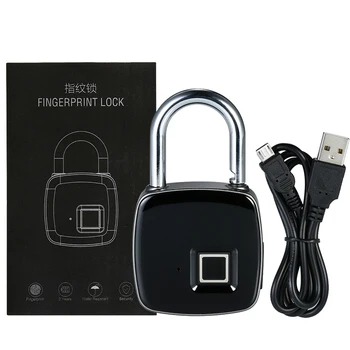 

Smart Keyless Fingerprint lock Biometric Waterproof Lock with Finger Print Security Touch Keyless Lock USB charge for Gym Locker