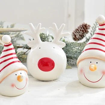 

Ceramic Christmas Snowman Desktop Creative Small Decoration Merry Christmas Decoration For Home Christmas Table Decor Navidad