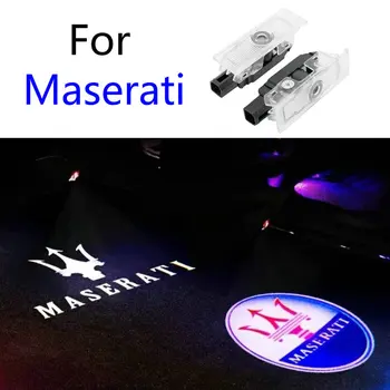 

2X Car LED Door Logo Light For Maserati Quattroporte Ghibli GranTurismo GranCabrio Levante Ghost Shadow Welcome Lamp Accessories