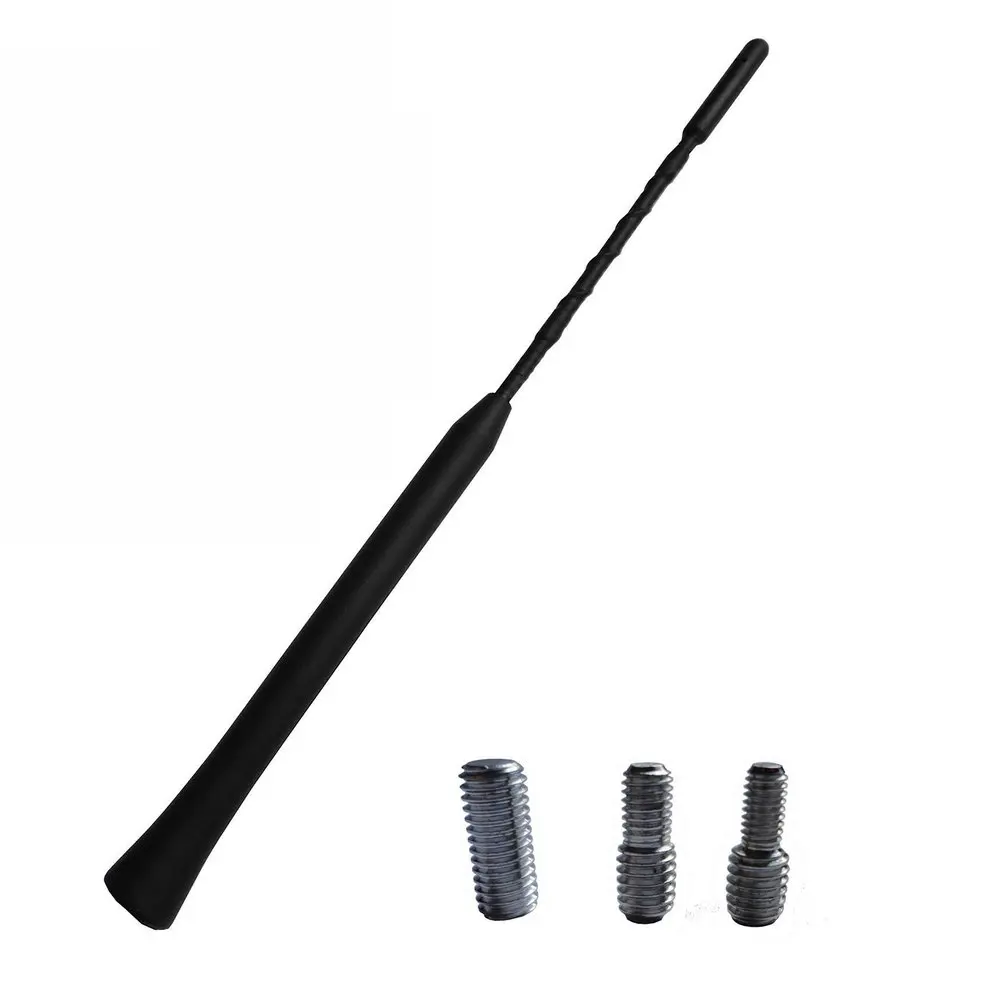 Universal 16 Inch AM/FM Car Aerial Antenna Auto Roof Flexible Spiral Mast Anti-noise Weather Resistant Radio Signal Aerial