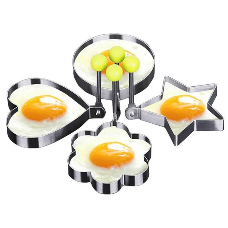 

Stainless Steel Fried Egg Mold Cooking Tools Kitchen Frying Pan Fried Egg Accessories Gadget Various Style