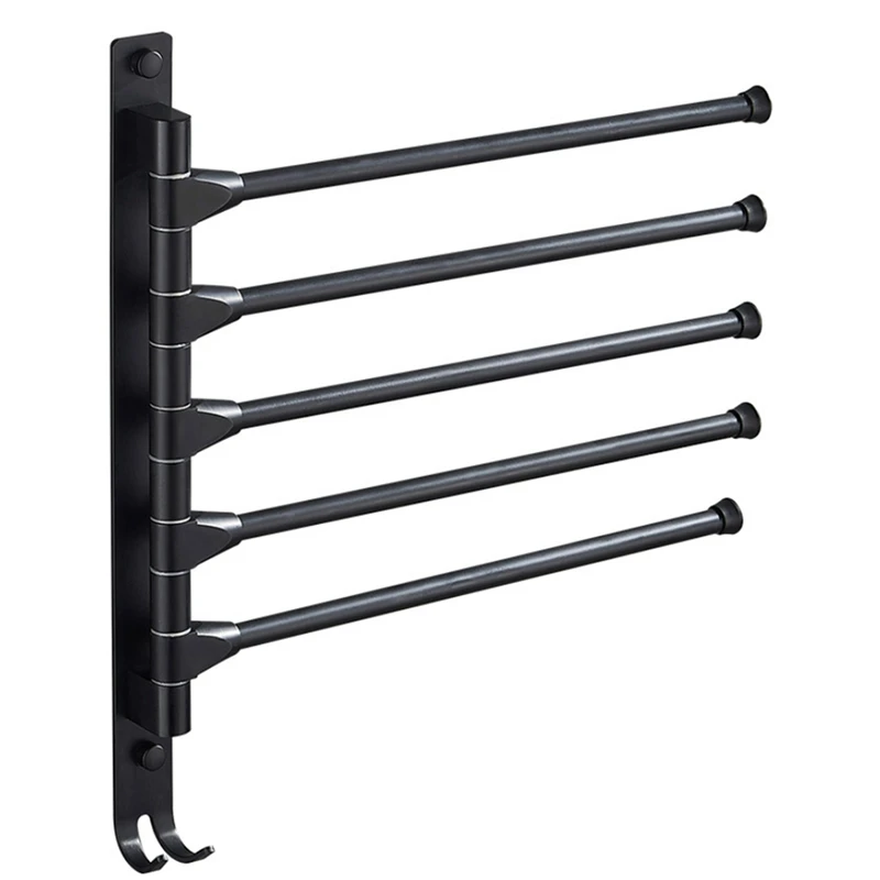 

Bathroom Towel Rails-Swing Out Towel Rails-Space-Saving Swinging Towel Rails-Wall-Mounted Towel Rail Storage Bag-Easy to Install