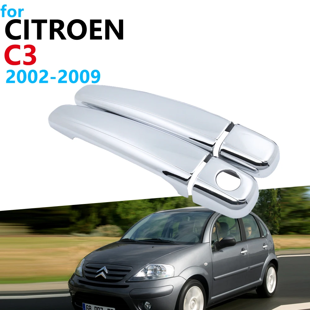 Роскошная хромированная накладка на ручку для Citroen C3 MK1 2002 ~ 2009 аксессуары