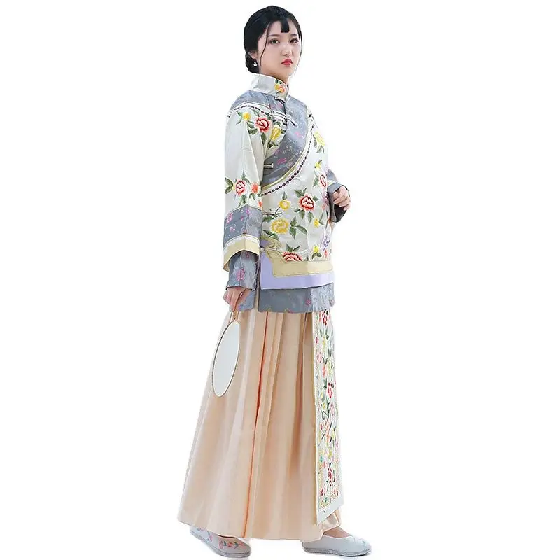 Косплей hanfu женское китайское платье традиционное вышитое леди деревня тетя xiuhe