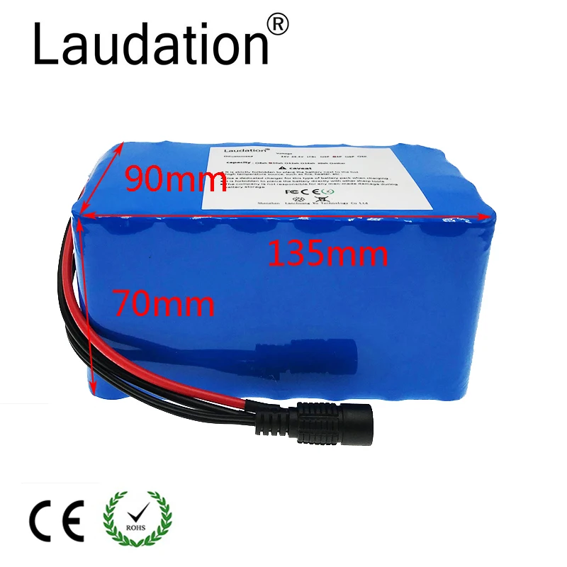 Laudation 24V 10ah литиевая батарея электрического велосипеда 7S 4 P 29 V 10000mah для 250W 350W