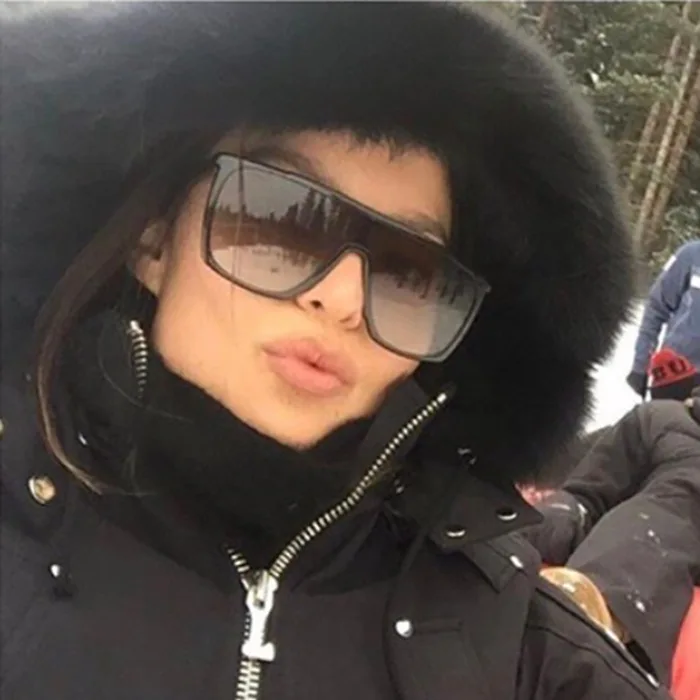 Европейский и американский Ретро Классический квадратный кусок градиентной пленки трендовые солнцезащитные очки для мужчин и женщин современные индивидуальные солнцезащитные очки