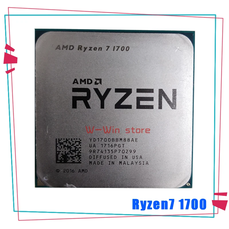AMD Ryzen 7 1700 R7 3 0 ГГц Восьмиядерный 16 поточный процессор 65 Вт YD1700BBM88AE разъем