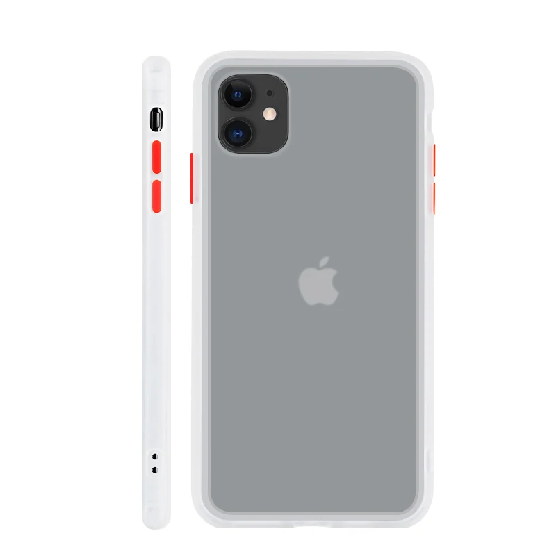Mint Simple Matte Bumper Phone Case for iphone 11 Pro XR X XS Max 12 13 6 8 7 Plus Shockproof Soft TPU Silicone Clear Case Cover